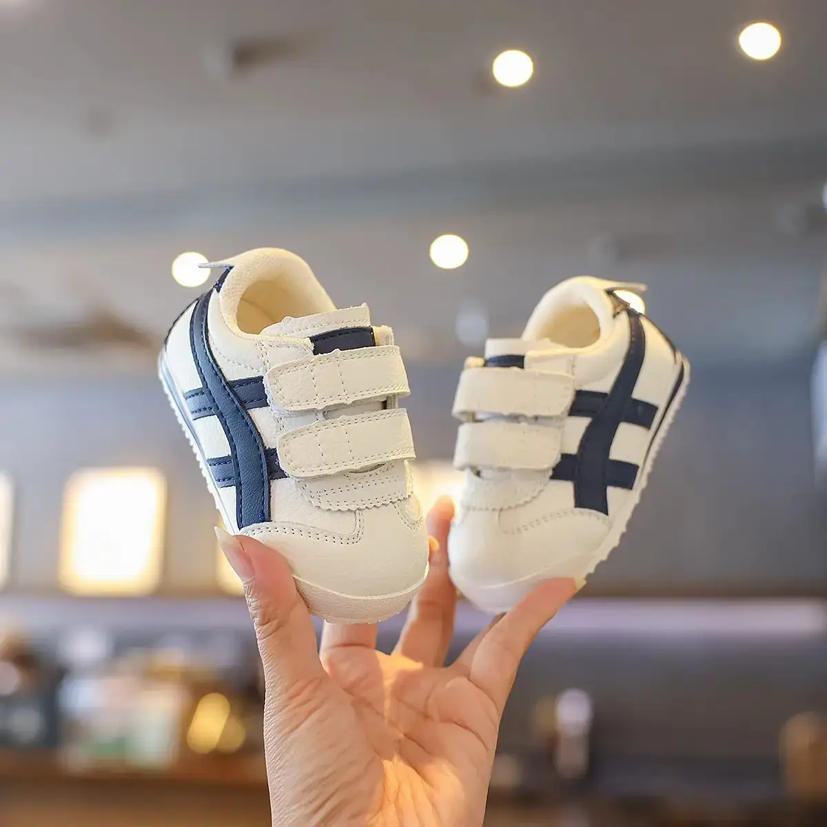 Baby Sneakers Soft Sole Green Beige Spring Autumn — feature 16
