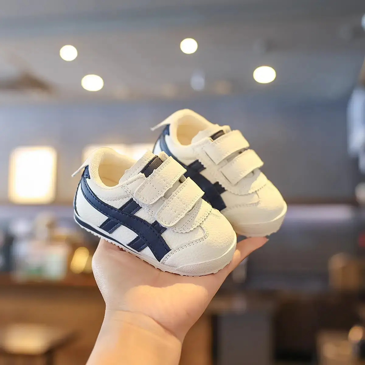 Baby Sneakers Soft Sole Green Beige Spring Autumn — feature 17