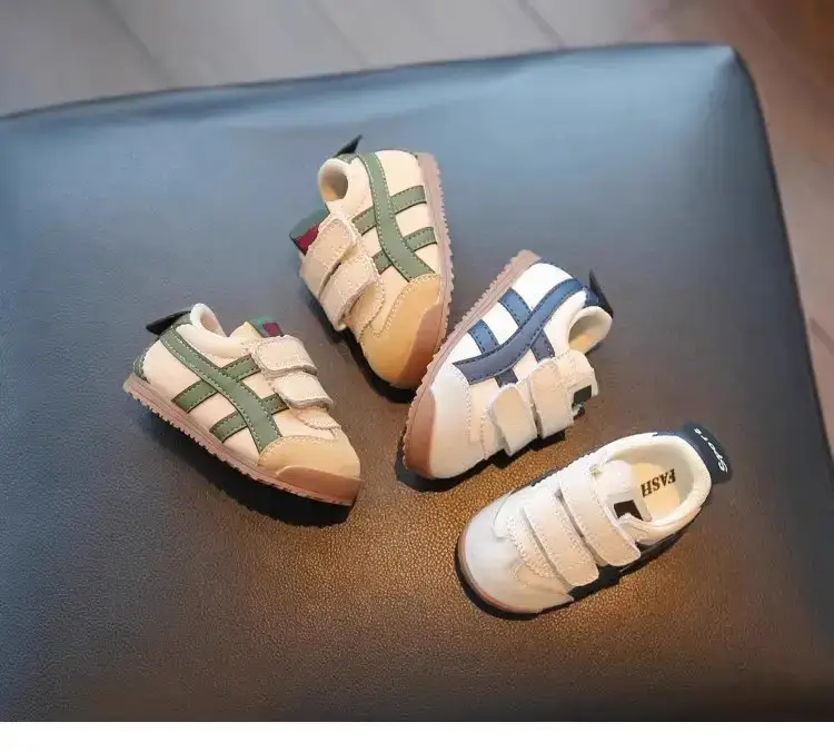 Baby Sneakers Soft Sole Green Beige Spring Autumn — feature 7