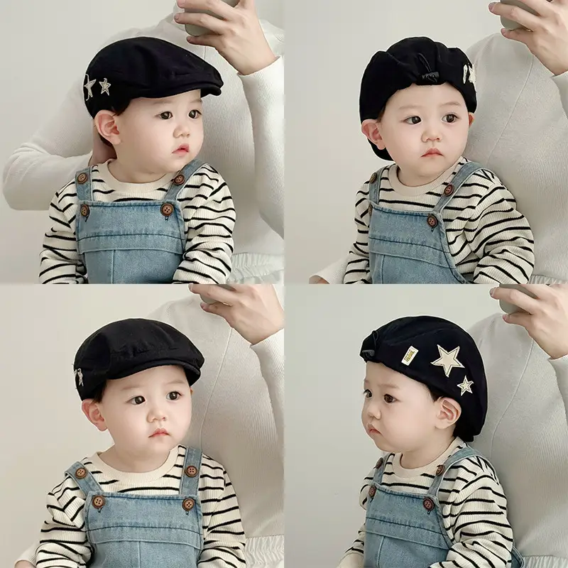 Baby Cap Five Star Embroidered Forward - Image 5