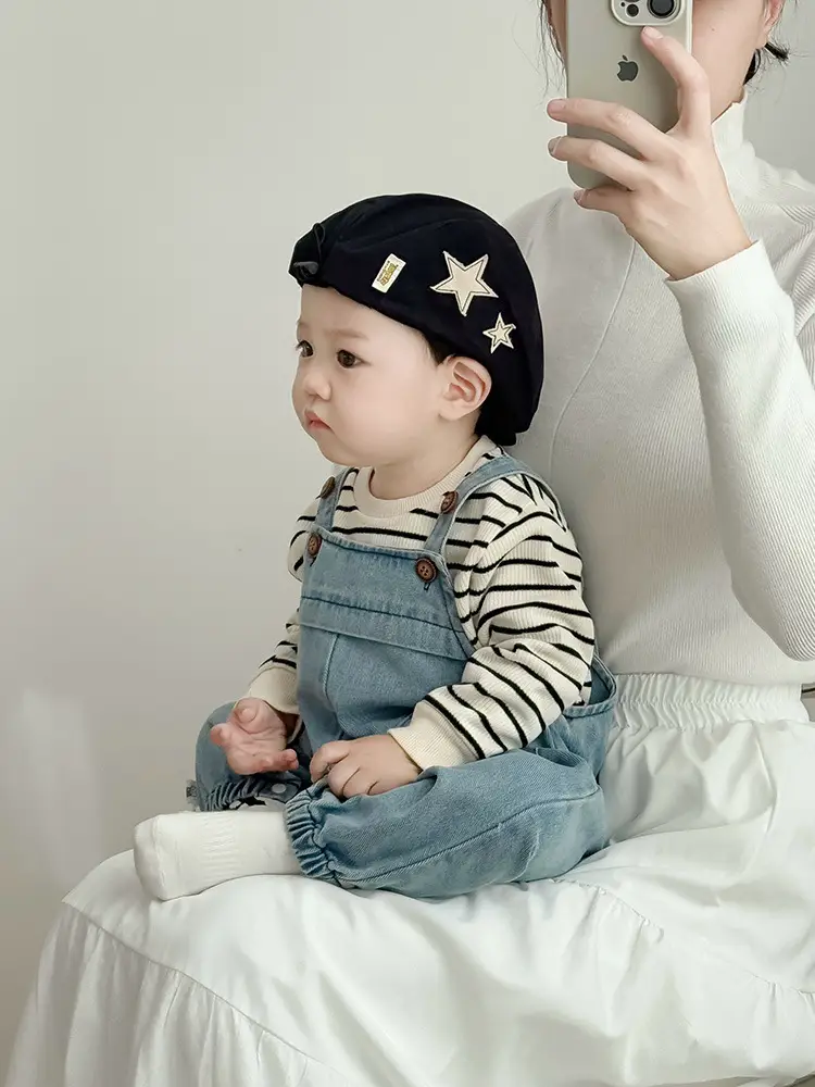 Baby Cap Five Star Embroidered Forward — feature 2