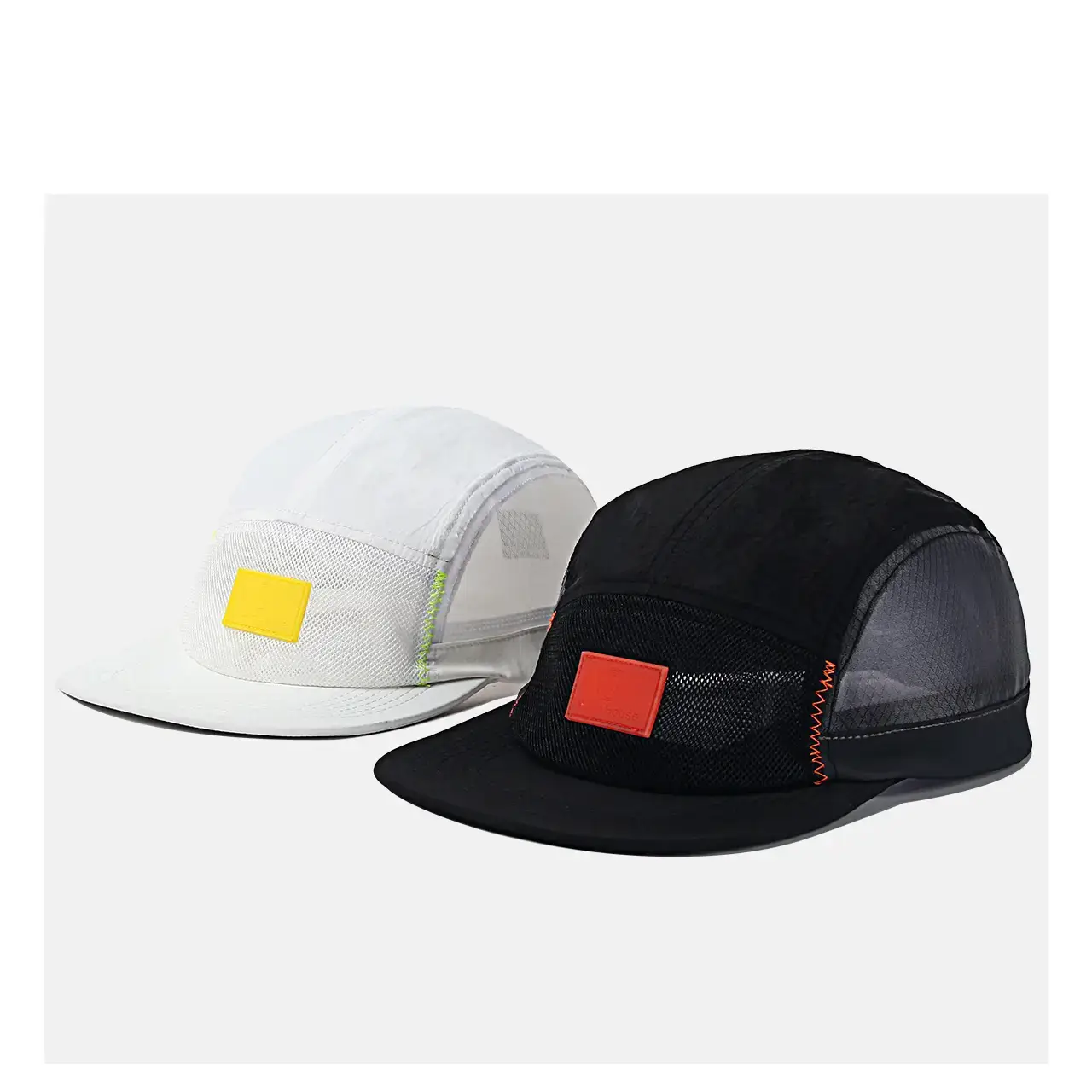 Men's White Mesh Cap with Yellow Label - Image 3