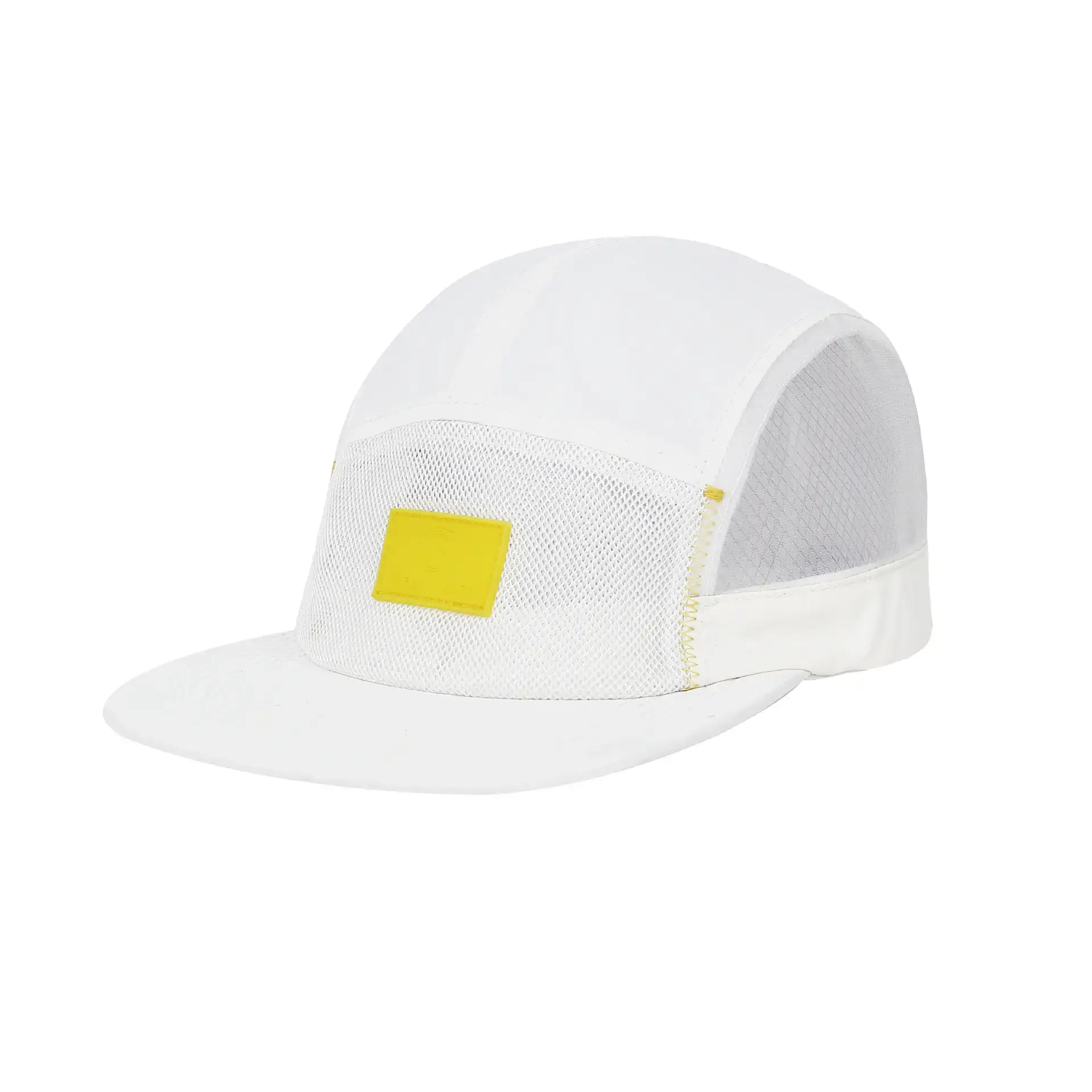 Men's White Mesh Cap with Yellow Label - Image 6