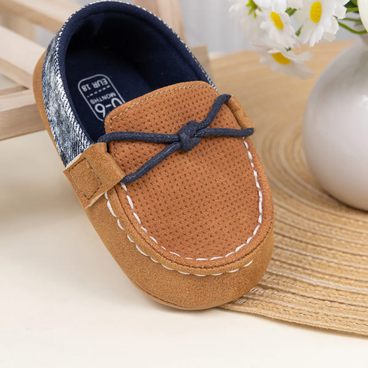 2025 New Baby Boy Anti-Slip Beanie Shoes Soft-Soled One-Leg Toddler