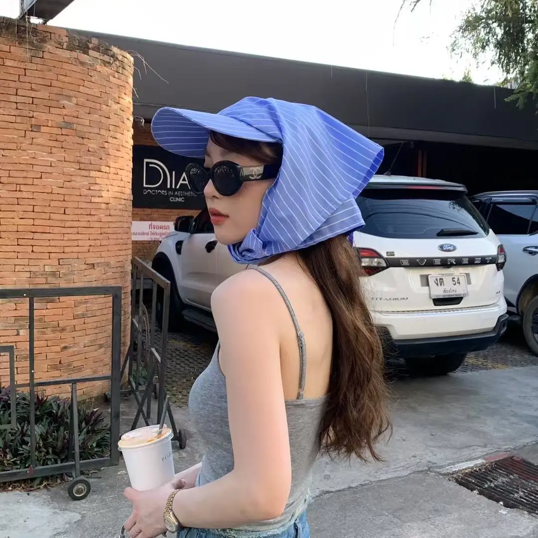 South Korea Striped Baseball Cap Sun Protection Hot Girl Street Hip Hop - Image 6