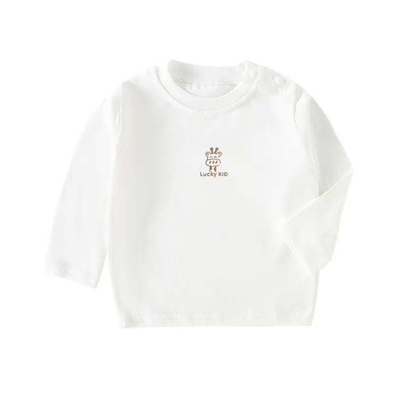 Children's White Cotton Long Sleeve T-Shirt with D Logo - Image 16