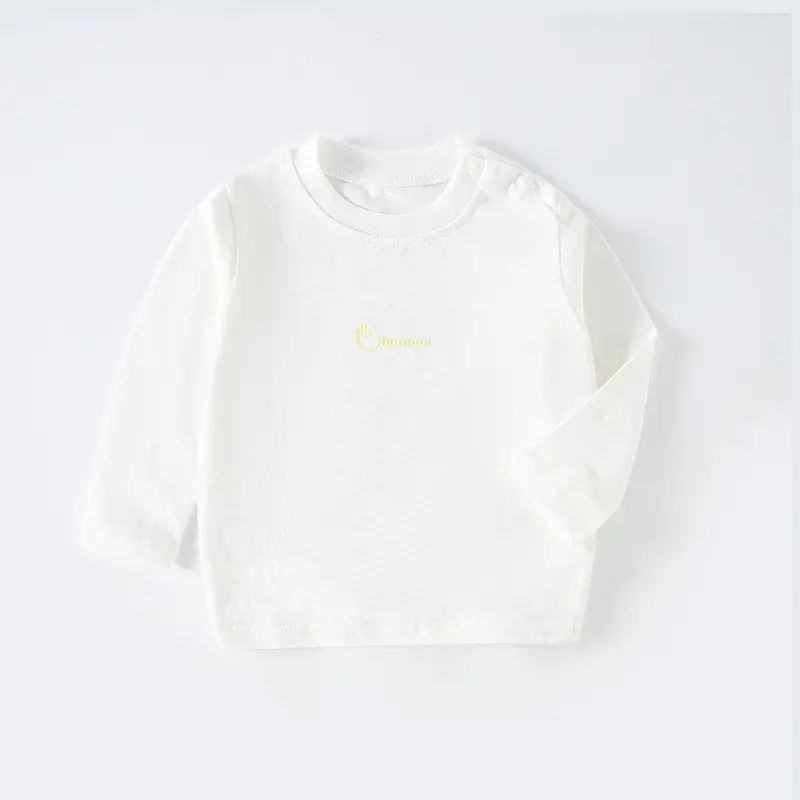 Children's White Cotton Long Sleeve T-Shirt with D Logo - Image 10