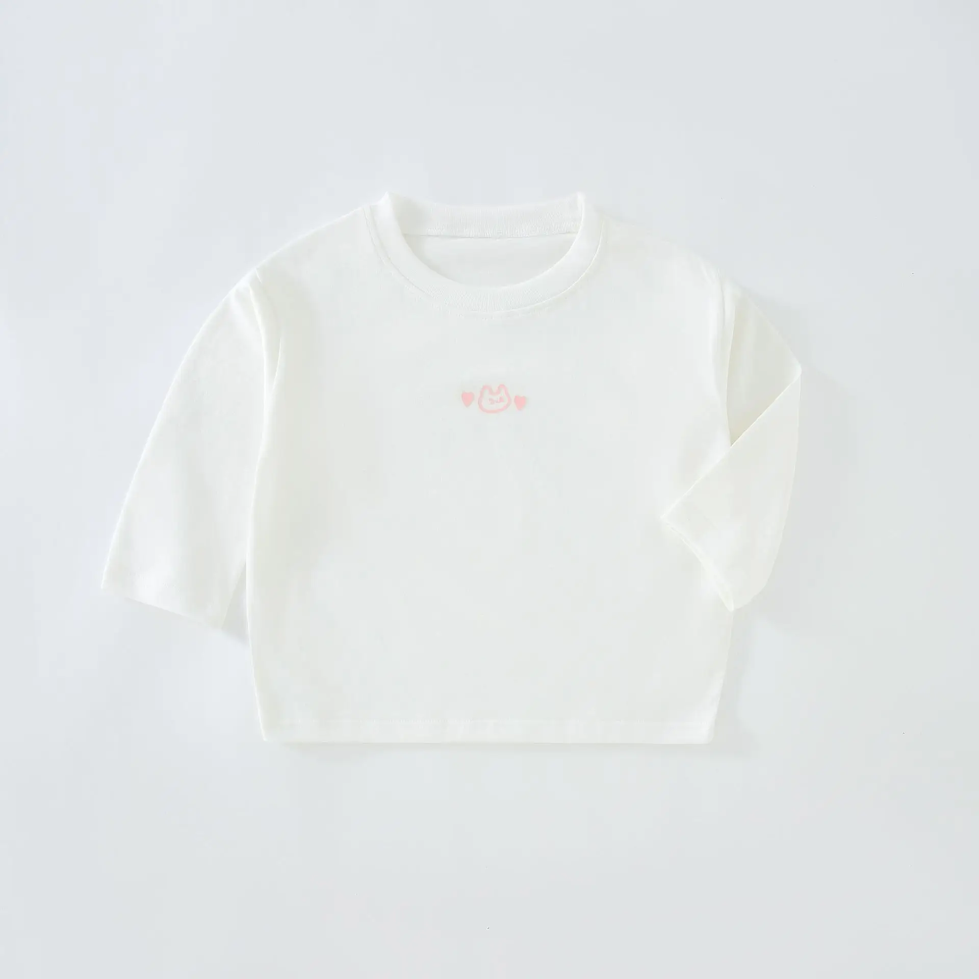 Children's White Cotton Long Sleeve T-Shirt with D Logo - Image 11