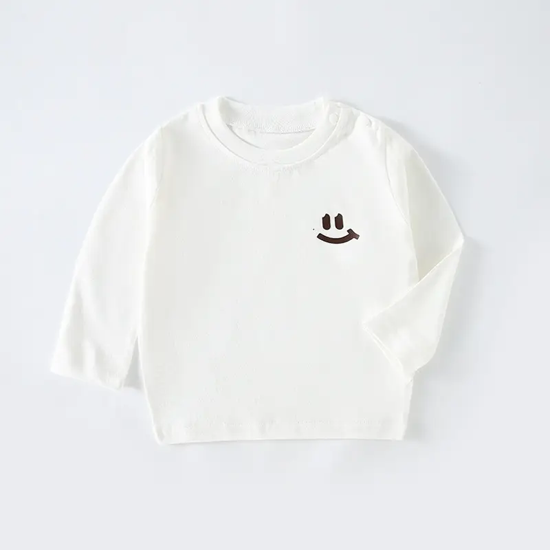 Children's White Cotton Long Sleeve T-Shirt with D Logo - Image 7