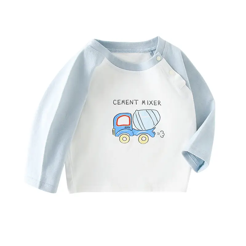 Children's Cotton Long Sleeve T-Shirt Light Blue
