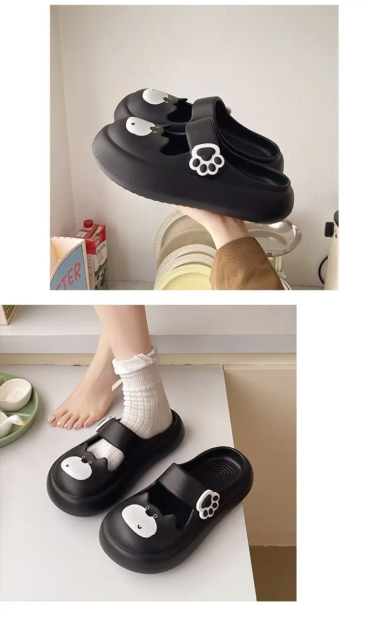Nambo Wan Mary Jane Sandals and Slippers Women's Summer New Style Outer Wear Cat Thick Sole Slip-on Slip-on Slip-on Slip-on Toe Sandals and Slippers — feature 4