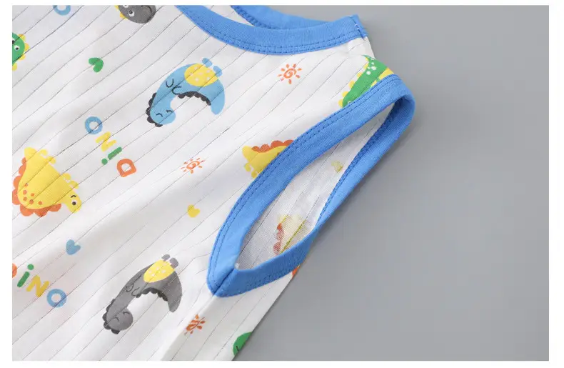 2025 Summer Cotton Vest Shorts Suit for Boys Girls — feature 13