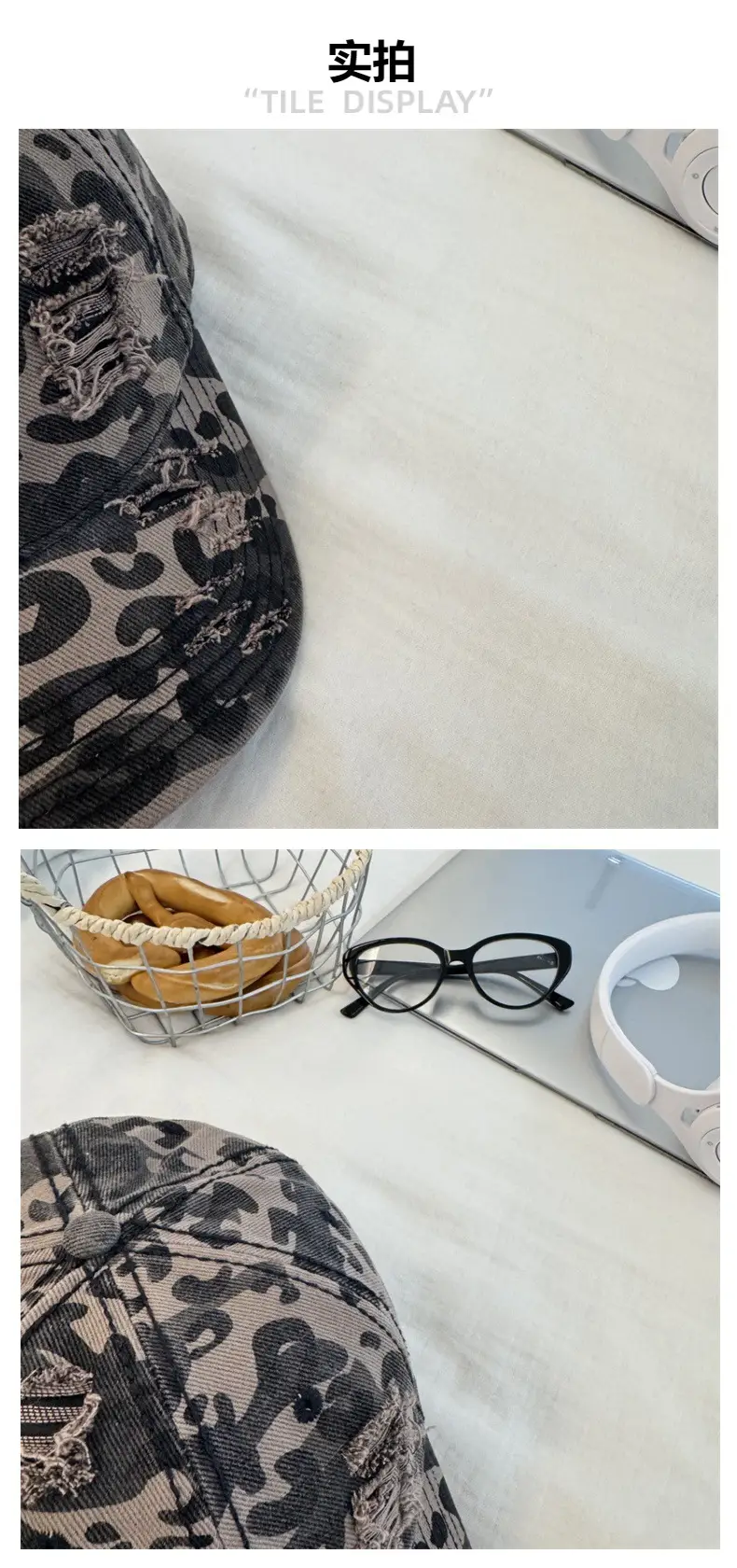 Leopard Print Baseball Cap Women Spring Summer Wide Brim Cap — feature 4