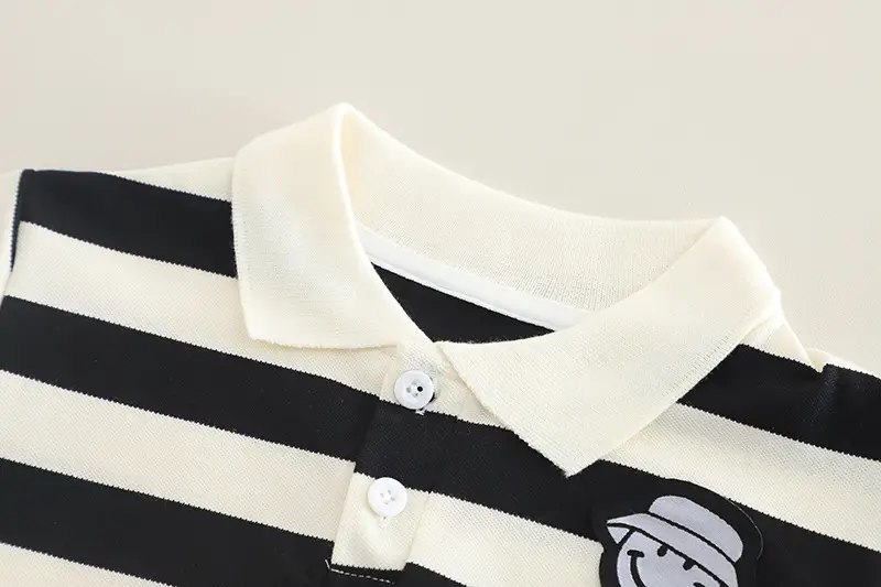 Children Cotton Striped Shorts Suit Green White Summer โ feature 7