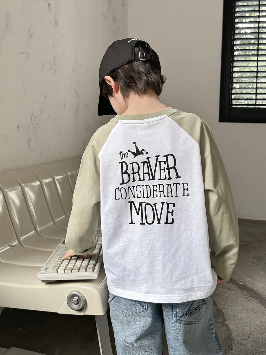 Boys Cotton Raglan Sleeve T-Shirt Set 3Pcs 10% Off