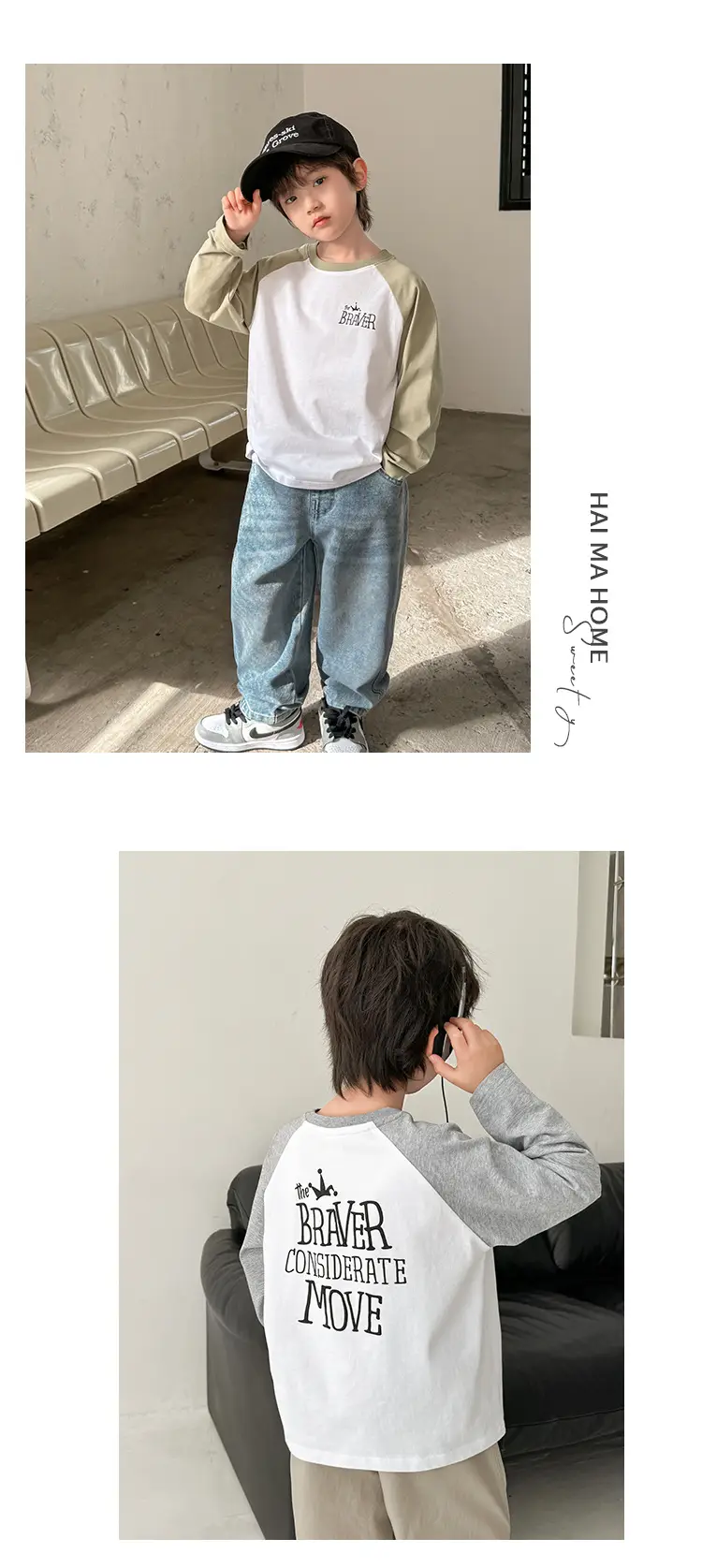 Boys Cotton Raglan Sleeve T-Shirt Set 3Pcs 10% Off — feature 10