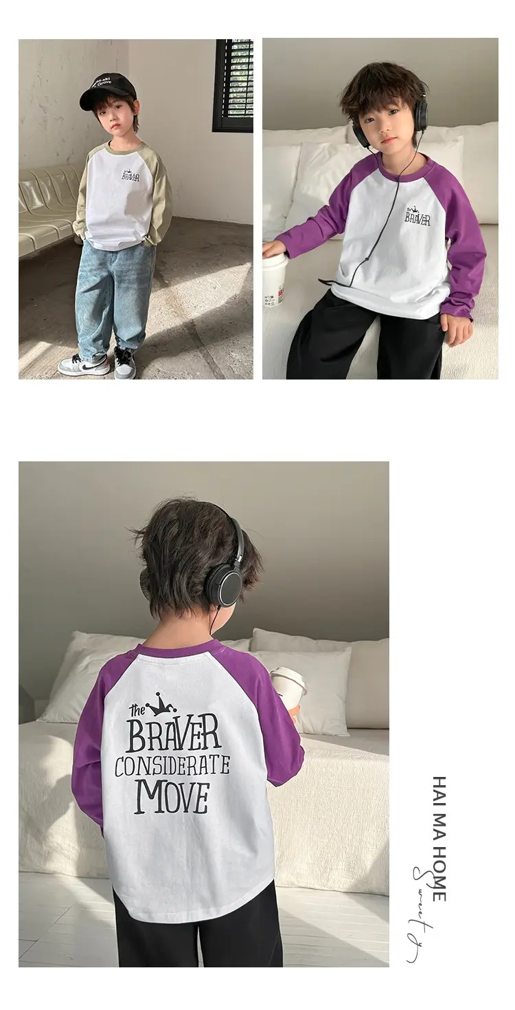 Boys Cotton Raglan Sleeve T-Shirt Set 3Pcs 10% Off — feature 13