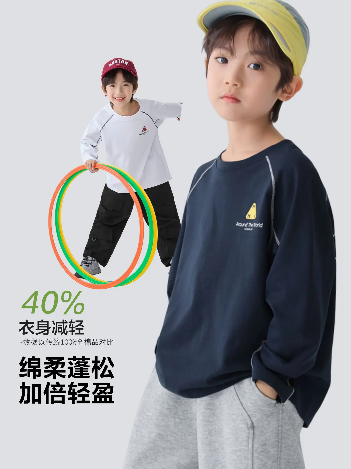 Haima Boys Long Sleeve T-Shirt Navy Blue Creap Explore Courteous - Image 5