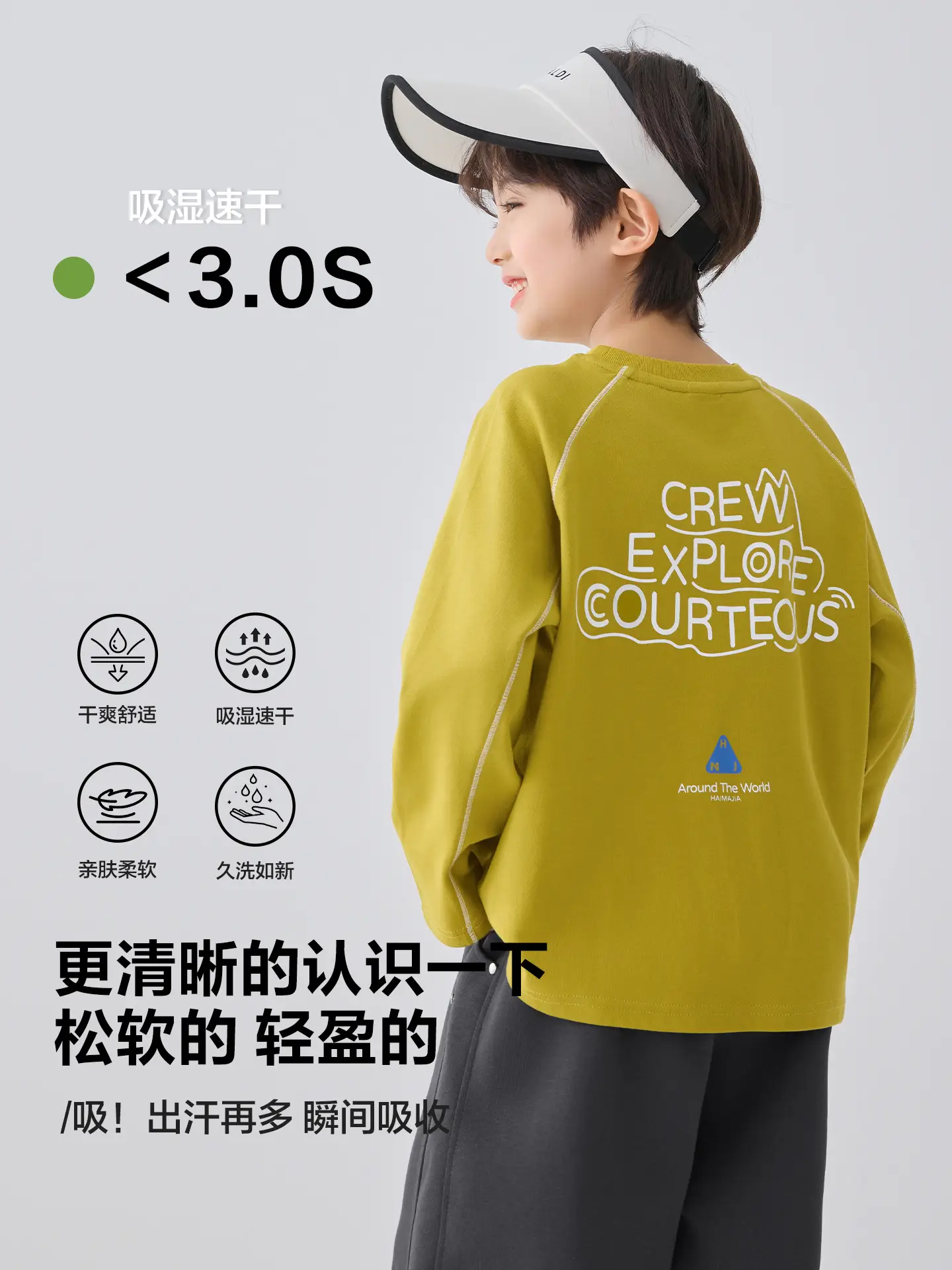 Haima Boys Long Sleeve T-Shirt Navy Blue Creap Explore Courteous - Image 6