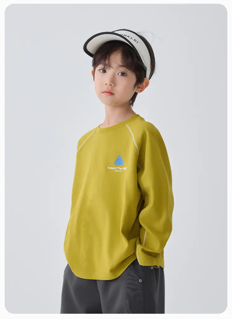 Haima Boys Long Sleeve T-Shirt Navy Blue Creap Explore Courteous — feature 15