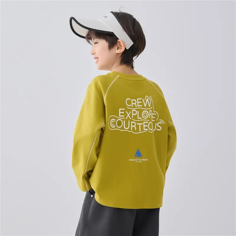 Haima Boys Long Sleeve T-Shirt Navy Blue Creap Explore Courteous - Image 3