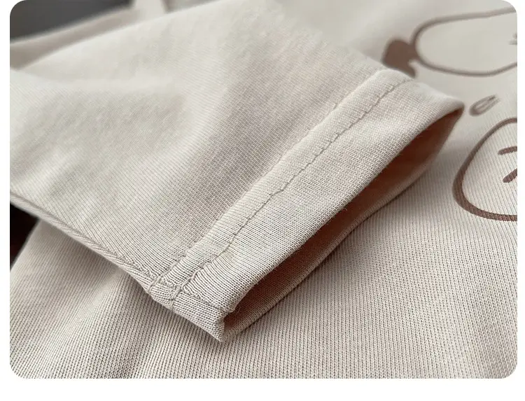 Beige Cotton Boys T-Shirt "Hove a Mieday" 2026 Spring Autumn — feature 8