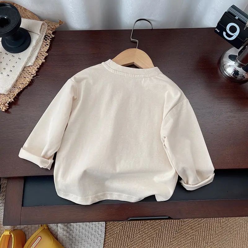 Boys Long Sleeve Cartoon T-Shirt Cream 2026 - Image 3