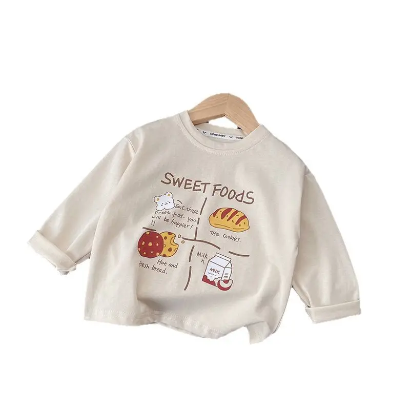 Boys Long Sleeve Cartoon T-Shirt Cream 2026 - Image 5