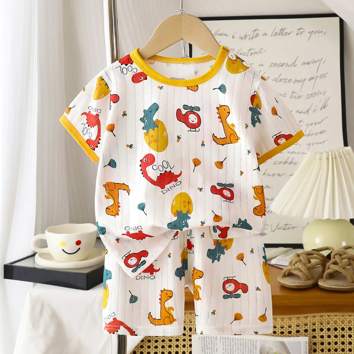 2026 Summer Kids Cotton Shorts Set with Bear Print â feature 8