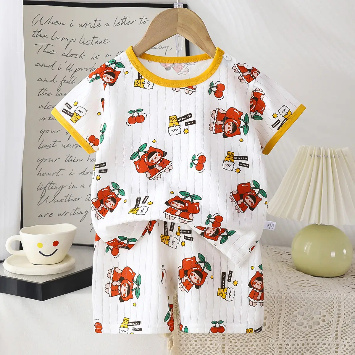 2026 Summer Kids Cotton Shorts Set with Bear Print - Image 19