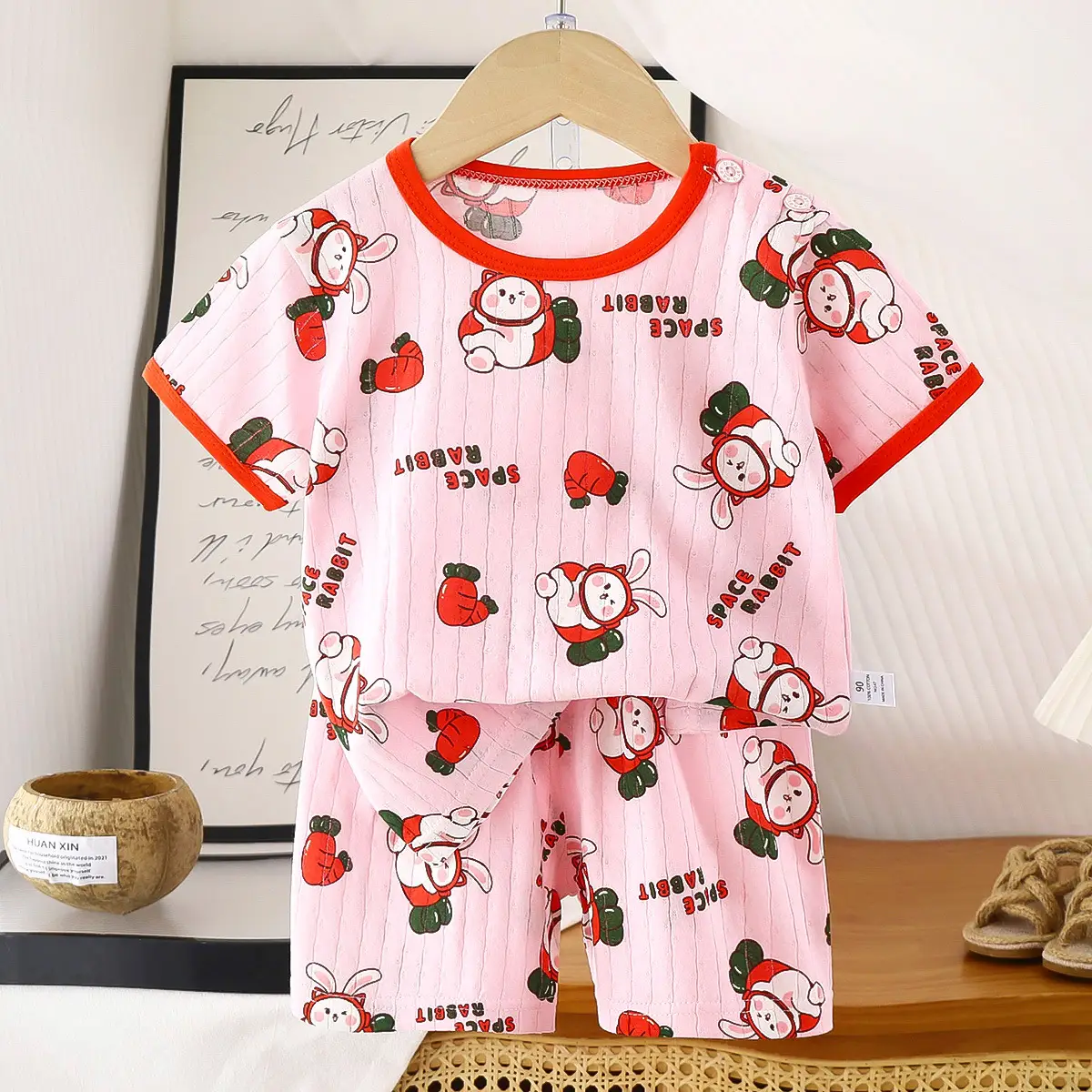 2026 Summer Kids Cotton Shorts Set with Bear Print - Image 21