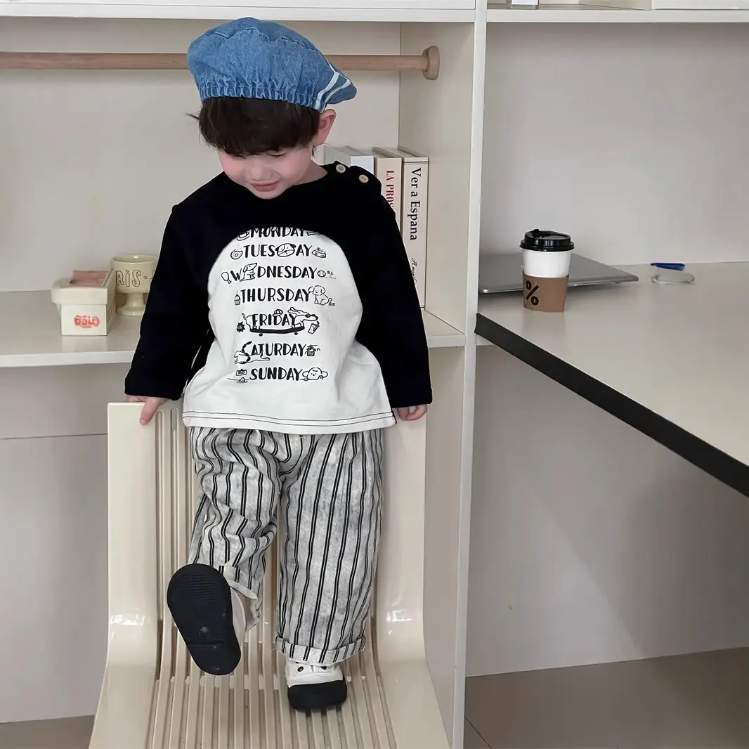 Kids Korean Style Autum 2025 T-Shirt Pants Set — feature 4