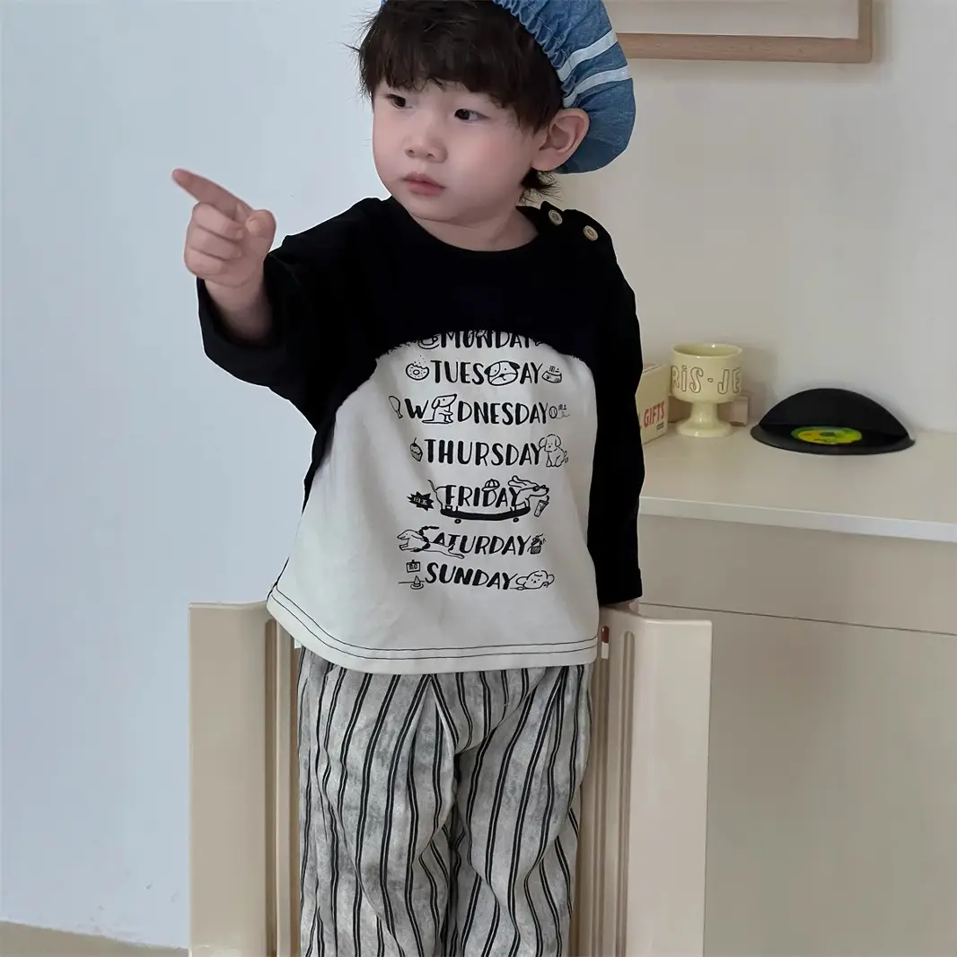 Kids Korean Style Autum 2025 T-Shirt Pants Set — feature 5