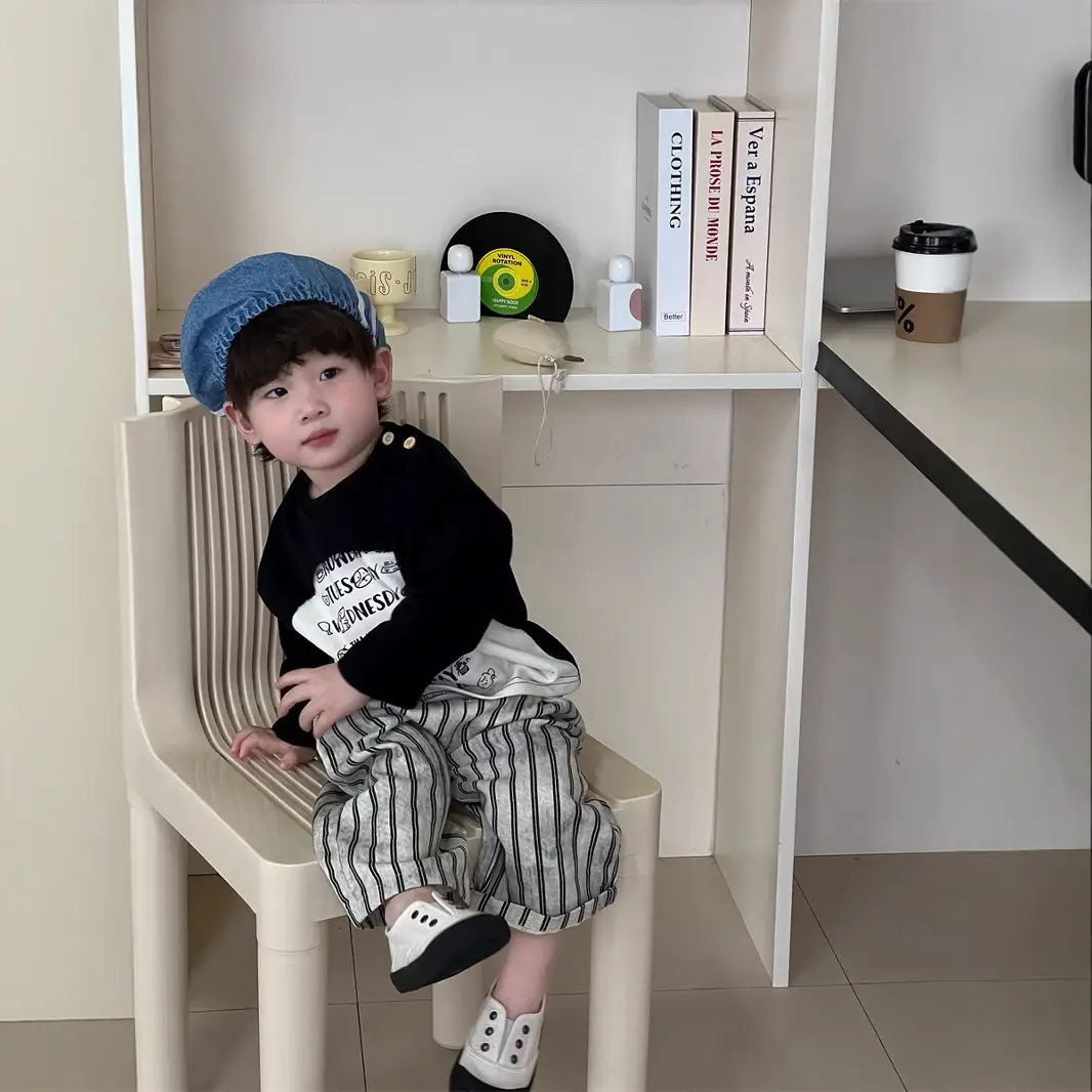 Kids Korean Style Autum 2025 T-Shirt Pants Set — feature 6