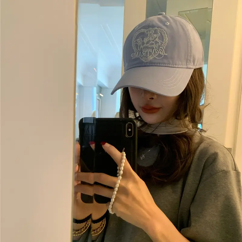 Women Navy Blue Heart Cap Baseball Cap