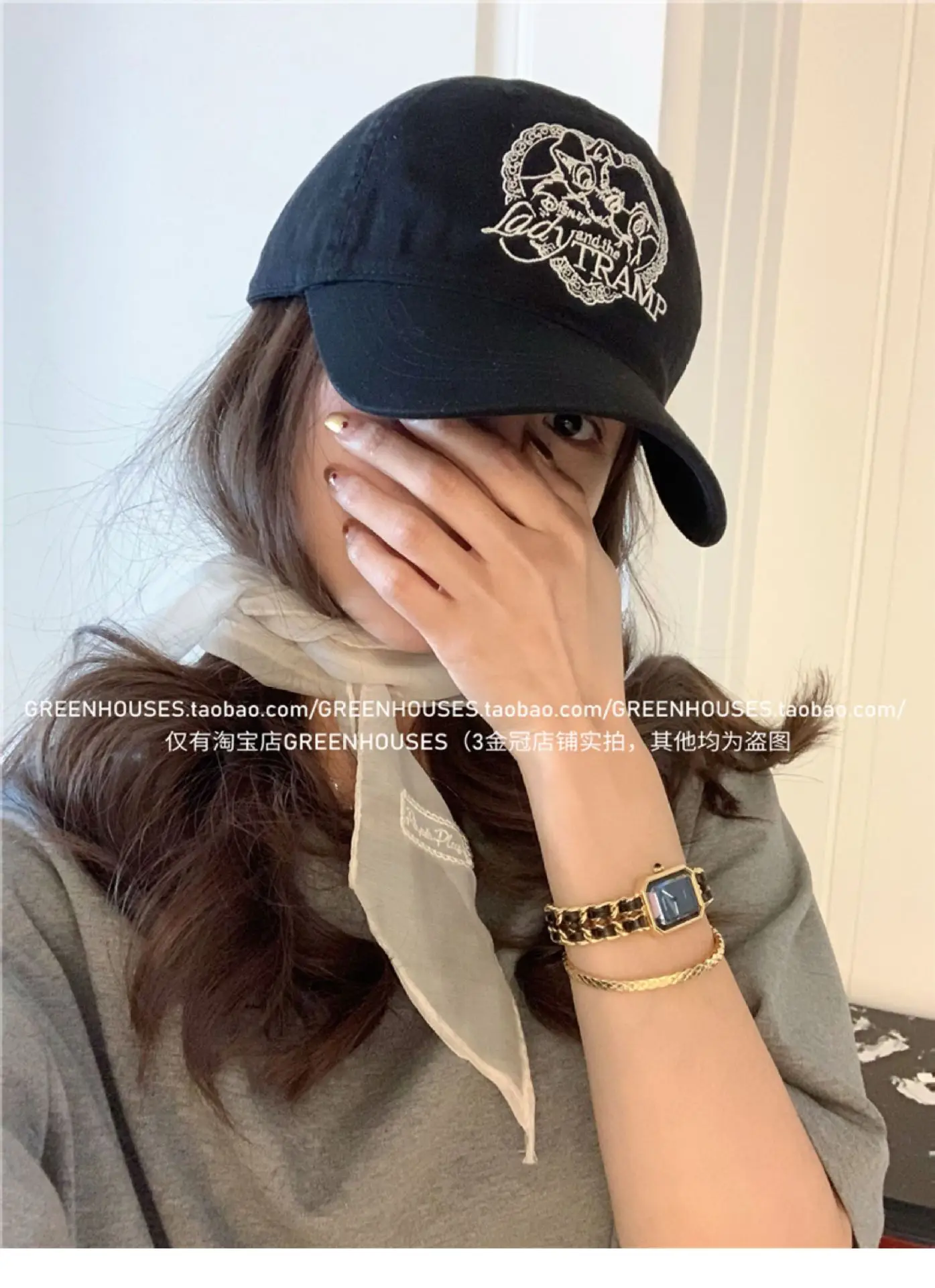 Women Navy Blue Heart Cap Baseball Cap — feature 14