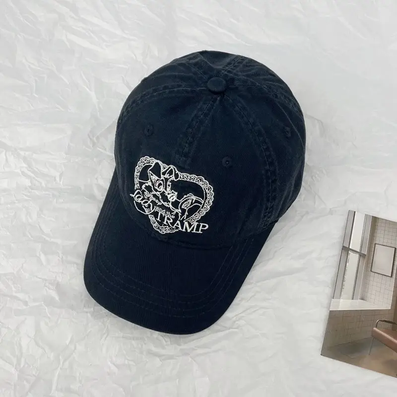 Women Navy Blue Heart Cap Baseball Cap