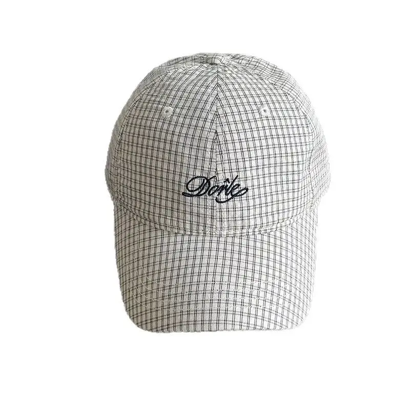 Women Plaid Baseball Cap Face Mask Casual Wear - Image 9