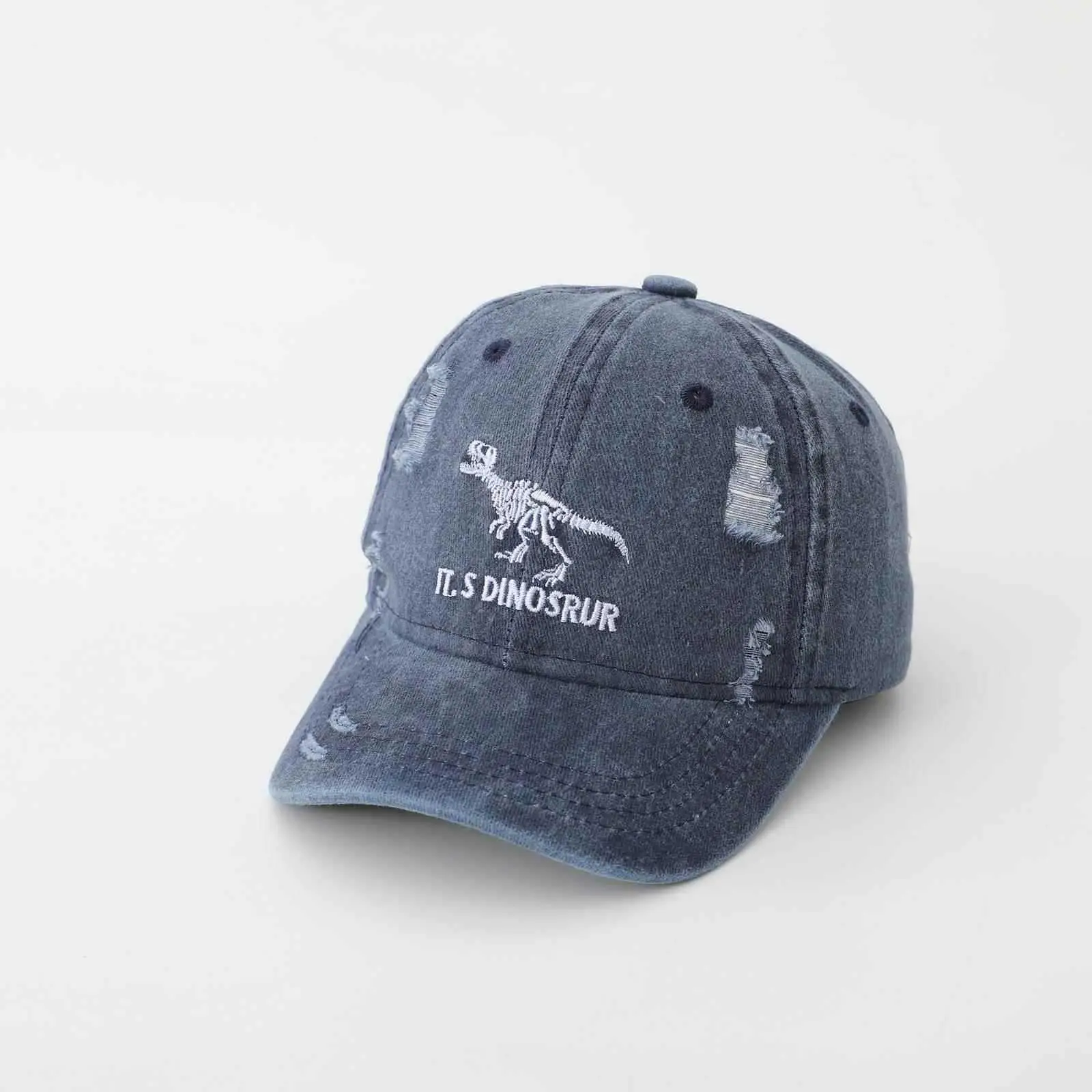 IT'S Dinosaur Washed Kids Cap Blue - Image 6