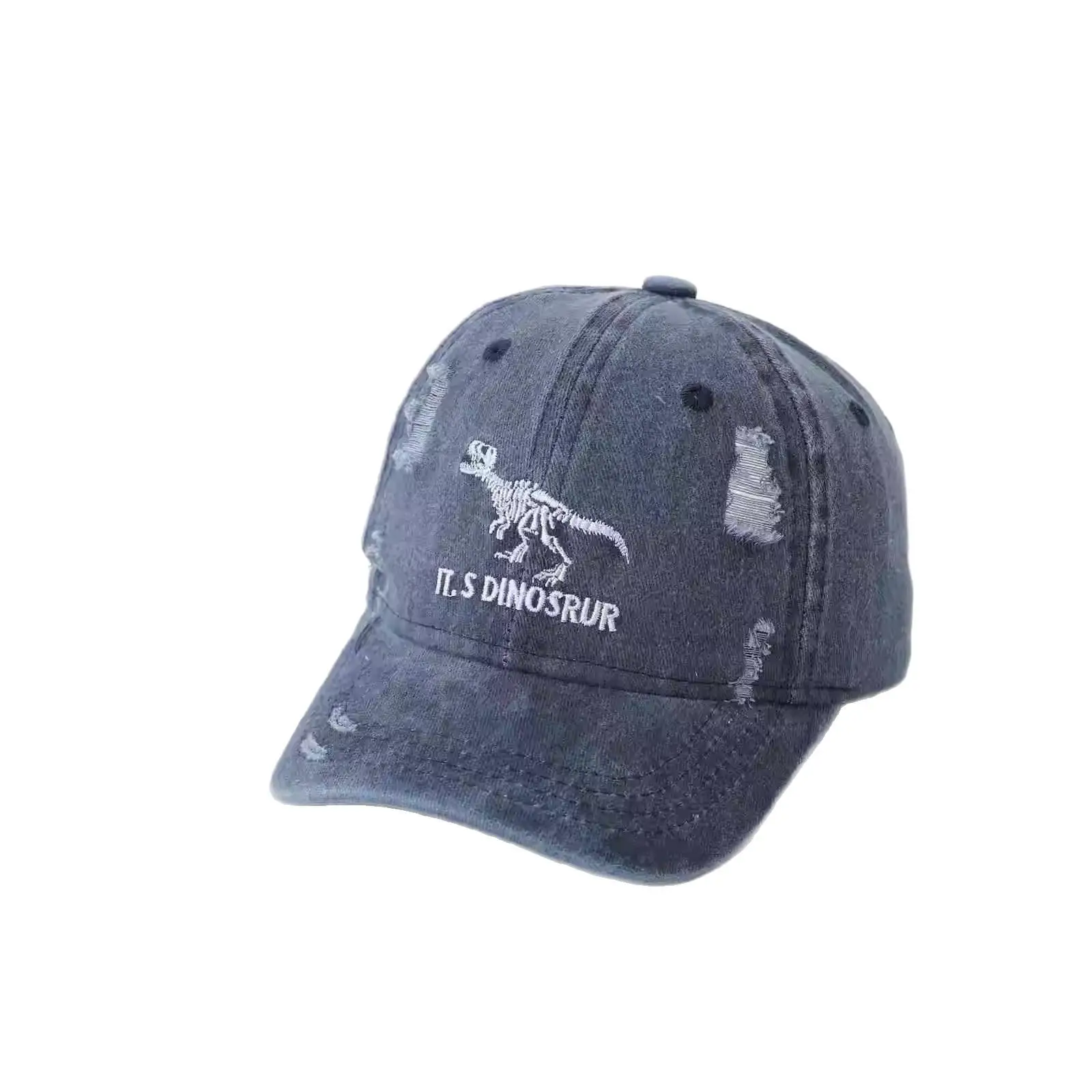 IT'S Dinosaur Washed Kids Cap Blue - Image 9