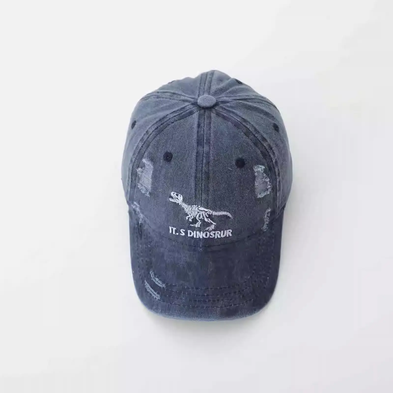 IT'S Dinosaur Washed Kids Cap Blue — feature 13