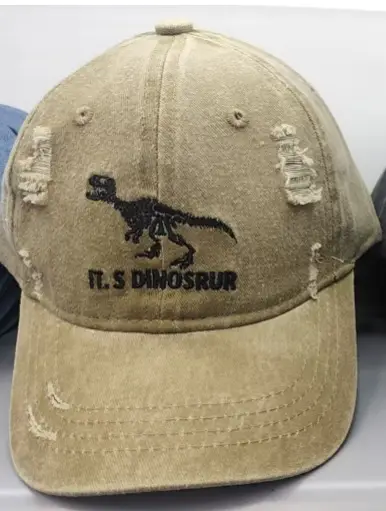 IT'S Dinosaur Washed Kids Cap Blue - Image 3