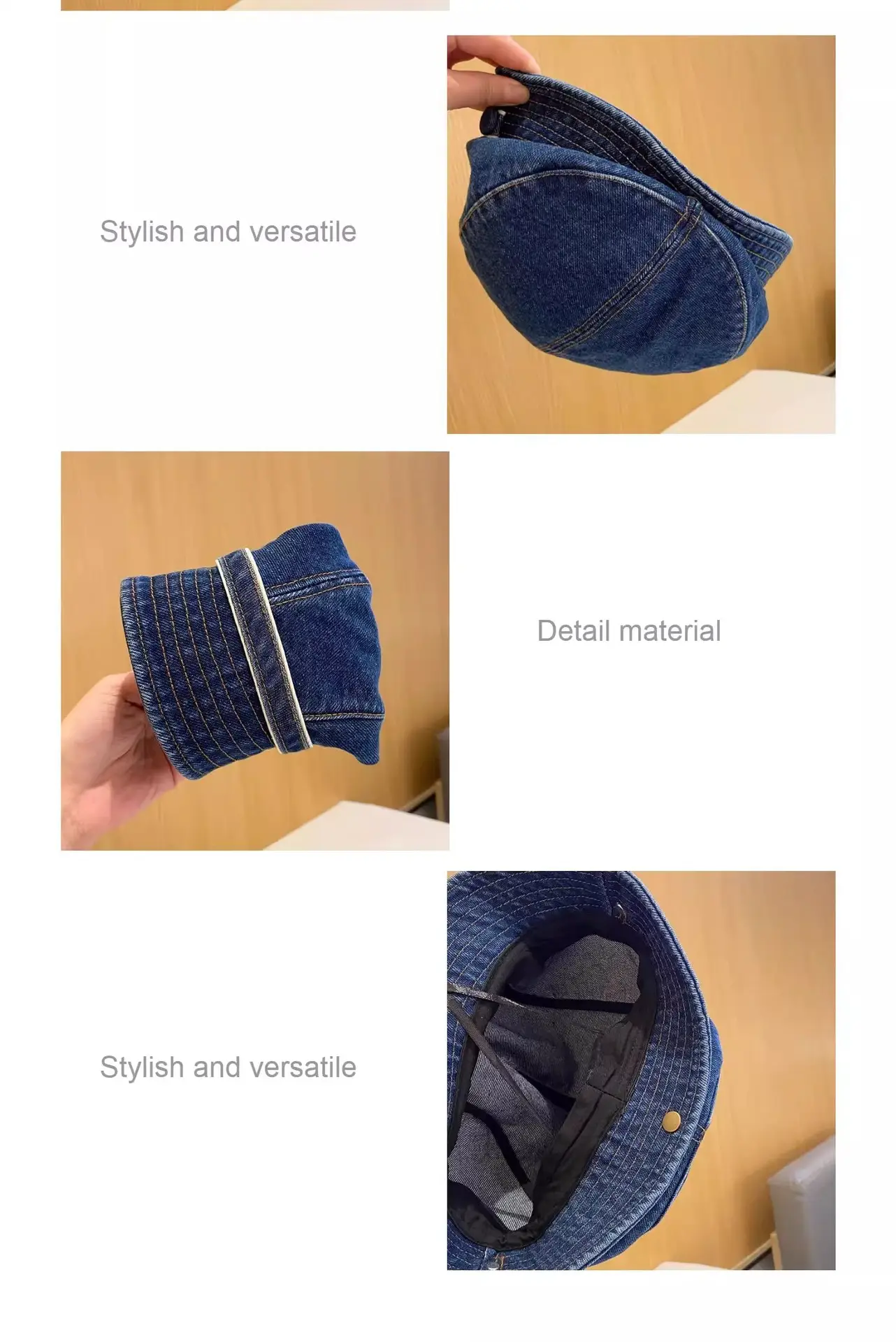 Women Korean Style Duckbill Cap Light Blue Fisherman Hat — feature 11