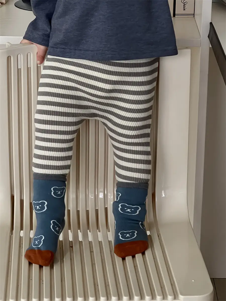 Boys Korean Style Striped Leggings Set Spring 2026 - Image 2