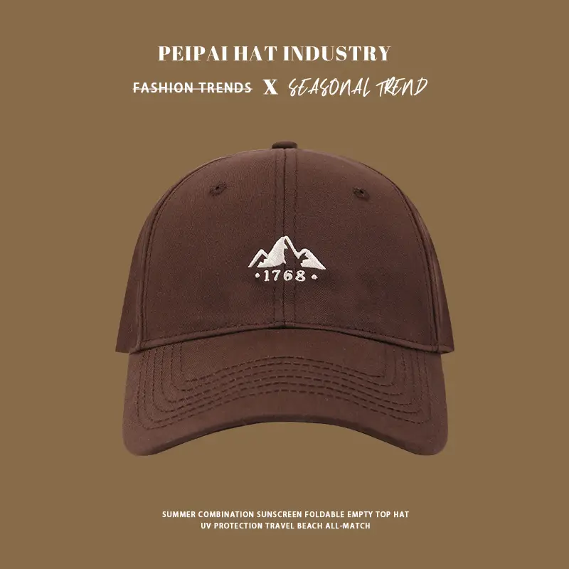 Men Mountain Embroidered Baseball Cap Brown All Colors — feature 9