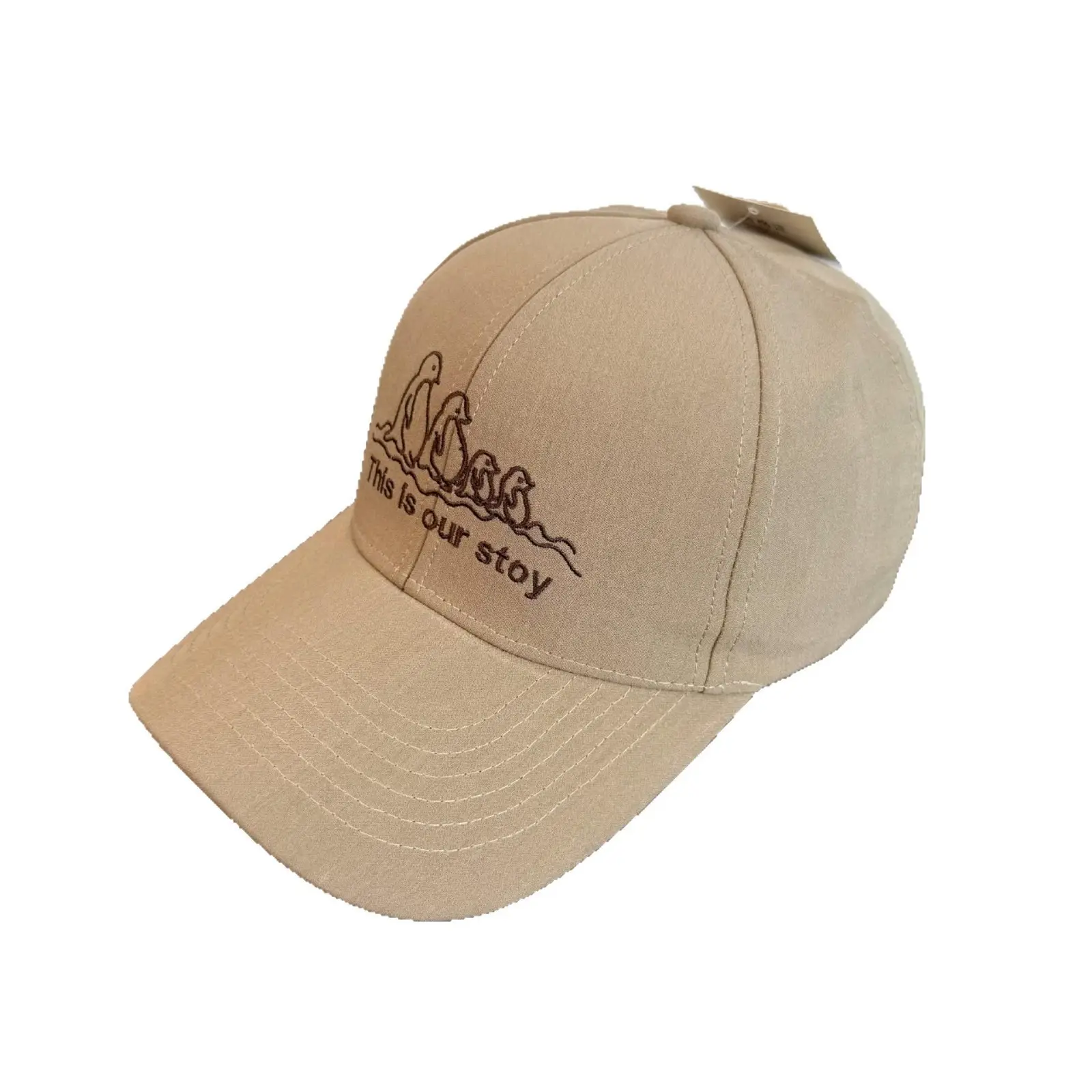Women's Korean Cartoon Penguin Cap Beige Baseball - Image 10
