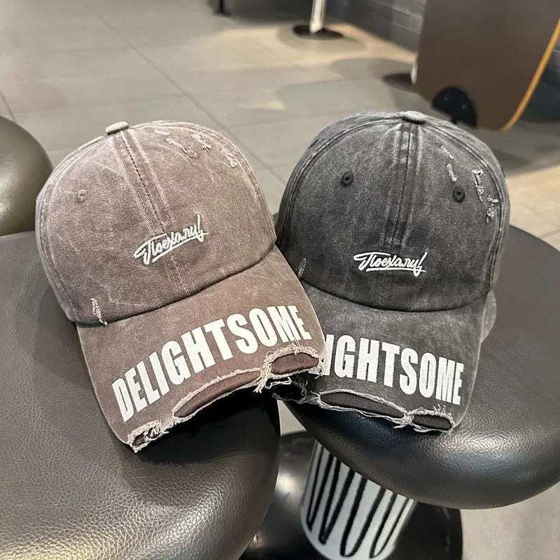 Men Women Washed Denim Cap Delightsome Casual - Image 10