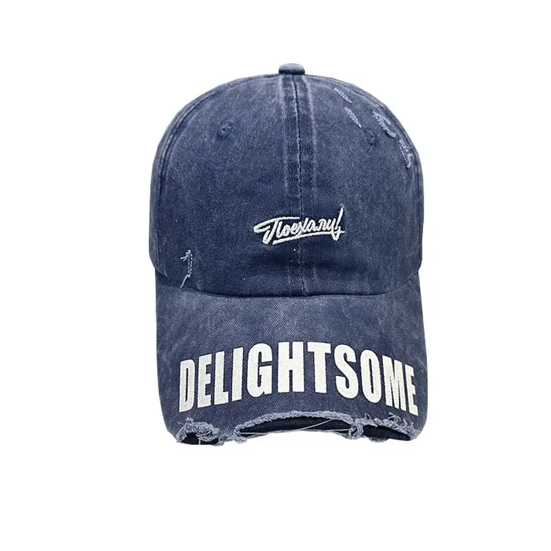 Men Women Washed Denim Cap Delightsome Casual - Image 11