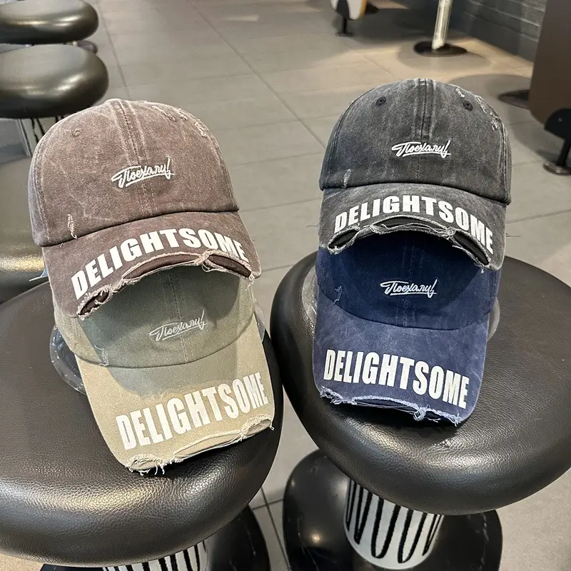 Men Women Washed Denim Cap Delightsome Casual — feature 14
