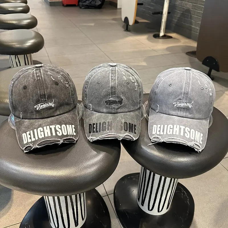 Men Women Washed Denim Cap Delightsome Casual — feature 15